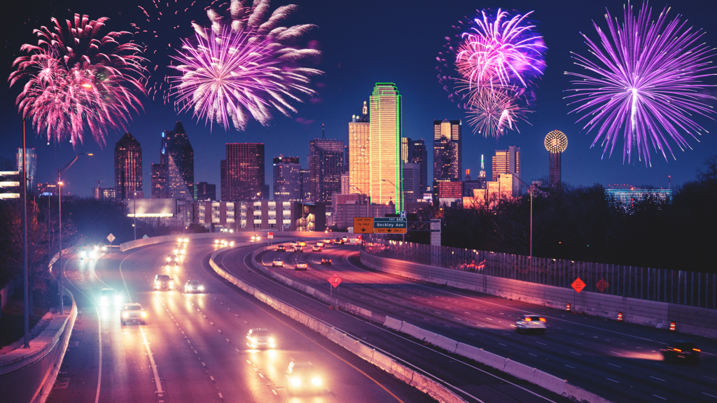 feux d'artifice de la fête de l'indépendance